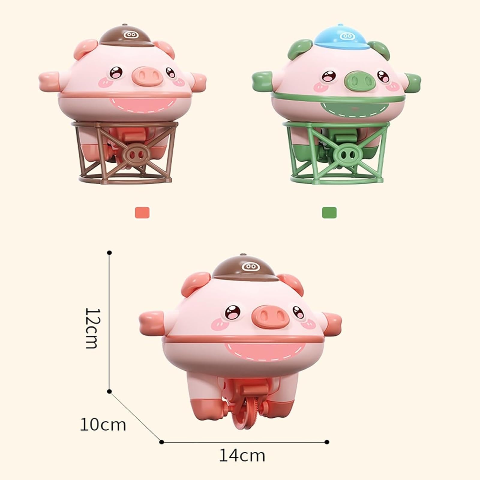 Cute Balanced Pig Toys, Tightrope Walking Tumbler Piglet Unicycle Toy, Amazing Cute Balanced Pig, Roly-Poly Fingertip Gyroscope Balance Robot, Best Gift For Kids/Friends (Color : Pink)