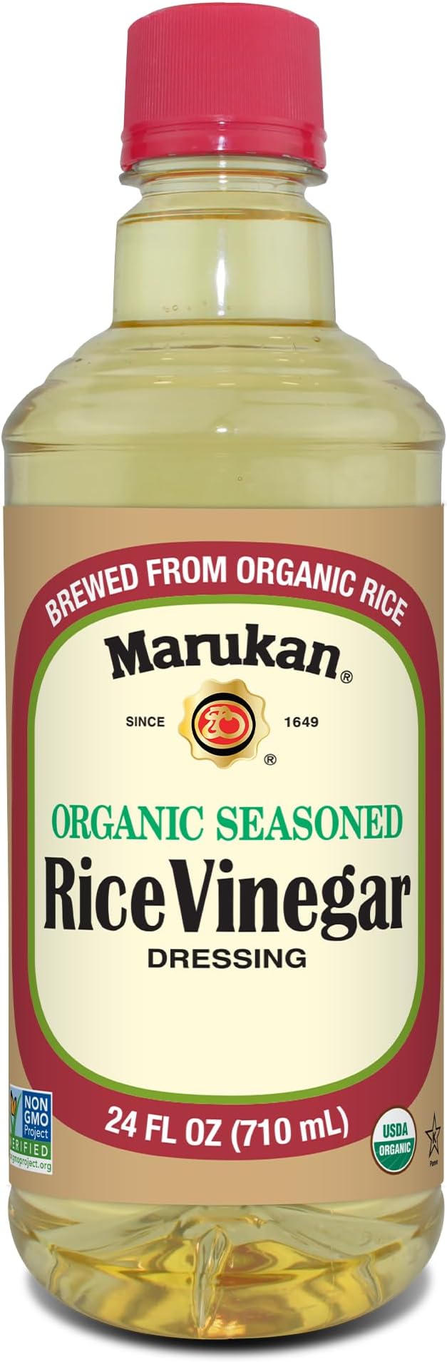 Marukan Organic Seasoned Rice Vinegar for Sushi & Cooking, USDA Organic, Marukan Rice Vinegar (24 fl oz)