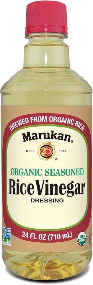 Marukan Organic Seasoned Rice Vinegar for Sushi & Cooking, USDA Organic, Marukan Rice Vinegar (24 fl oz) USDA Organic