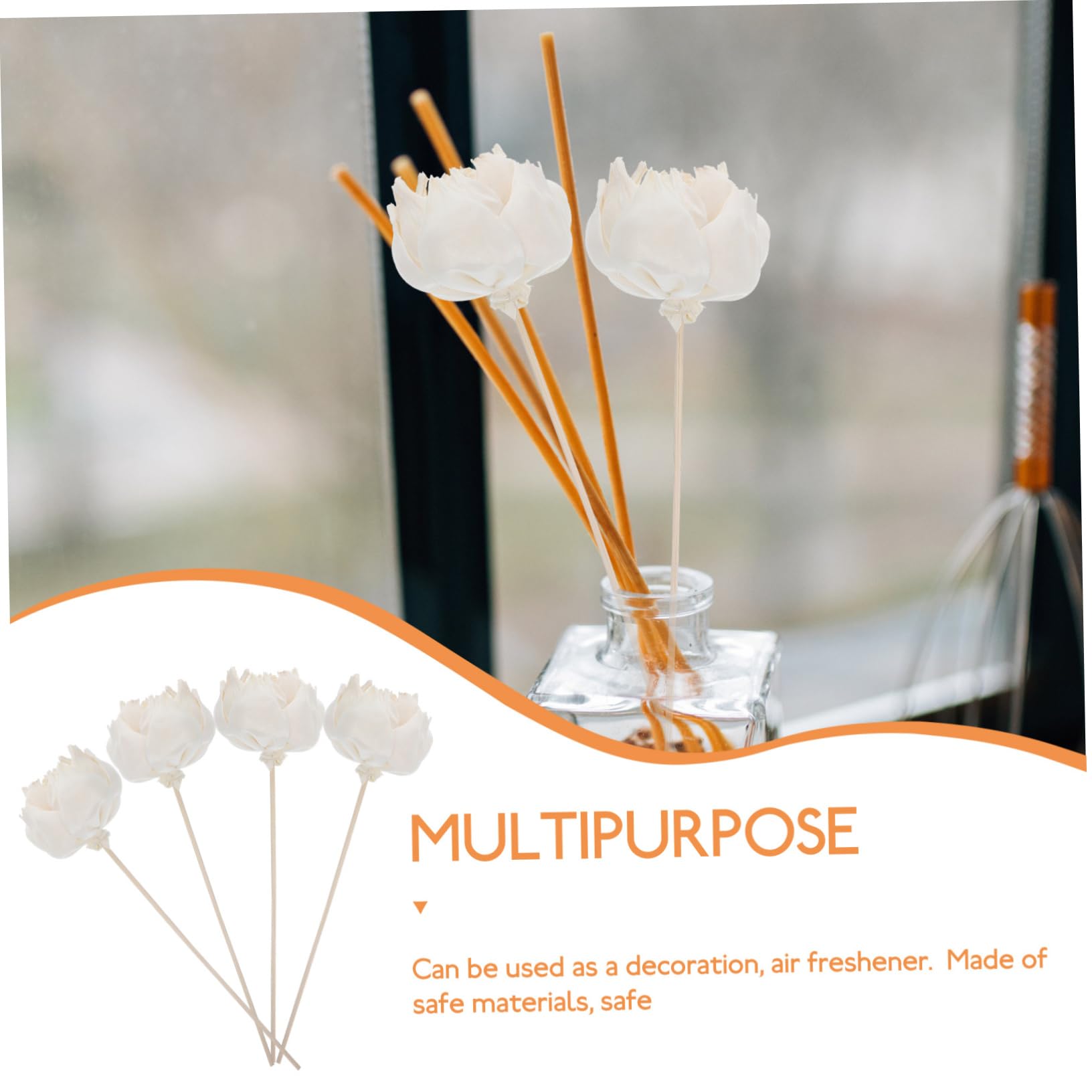 12pièces Fleurs Séchées Naturelles pour Diffuseur Huiles Essentielles Accessoires Aromathérapie avec De Couleur Naturelle