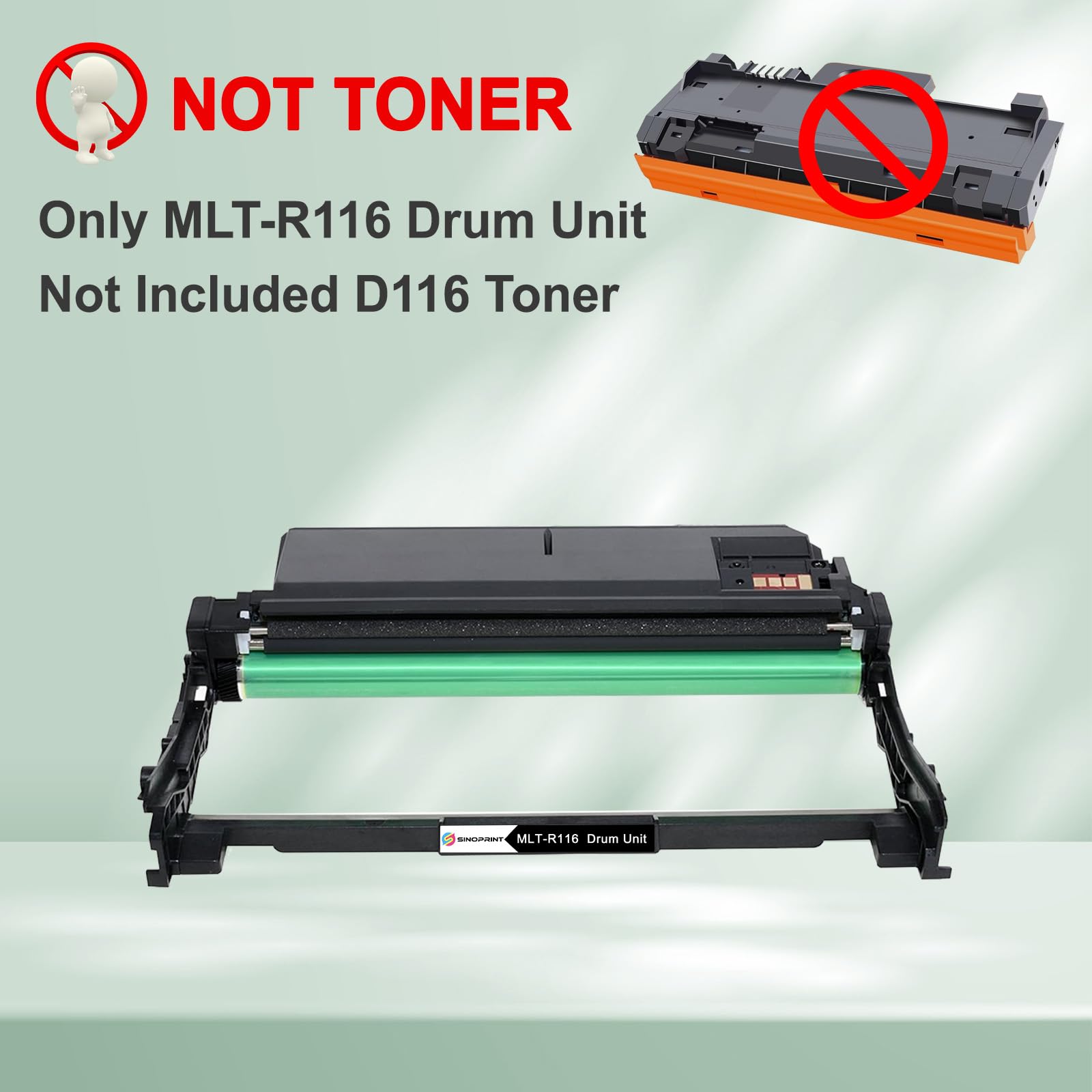 MLT-R116 Tamburo per Samsung MLT R116 Tamburo per Xpress SL-M2625 M2625D M2626D M2675F M2675FN M2676 M2676N M2825DW M2825ND M2835 M2835DW M2875FD M2875FW (Nero, 9.000 Pagine)