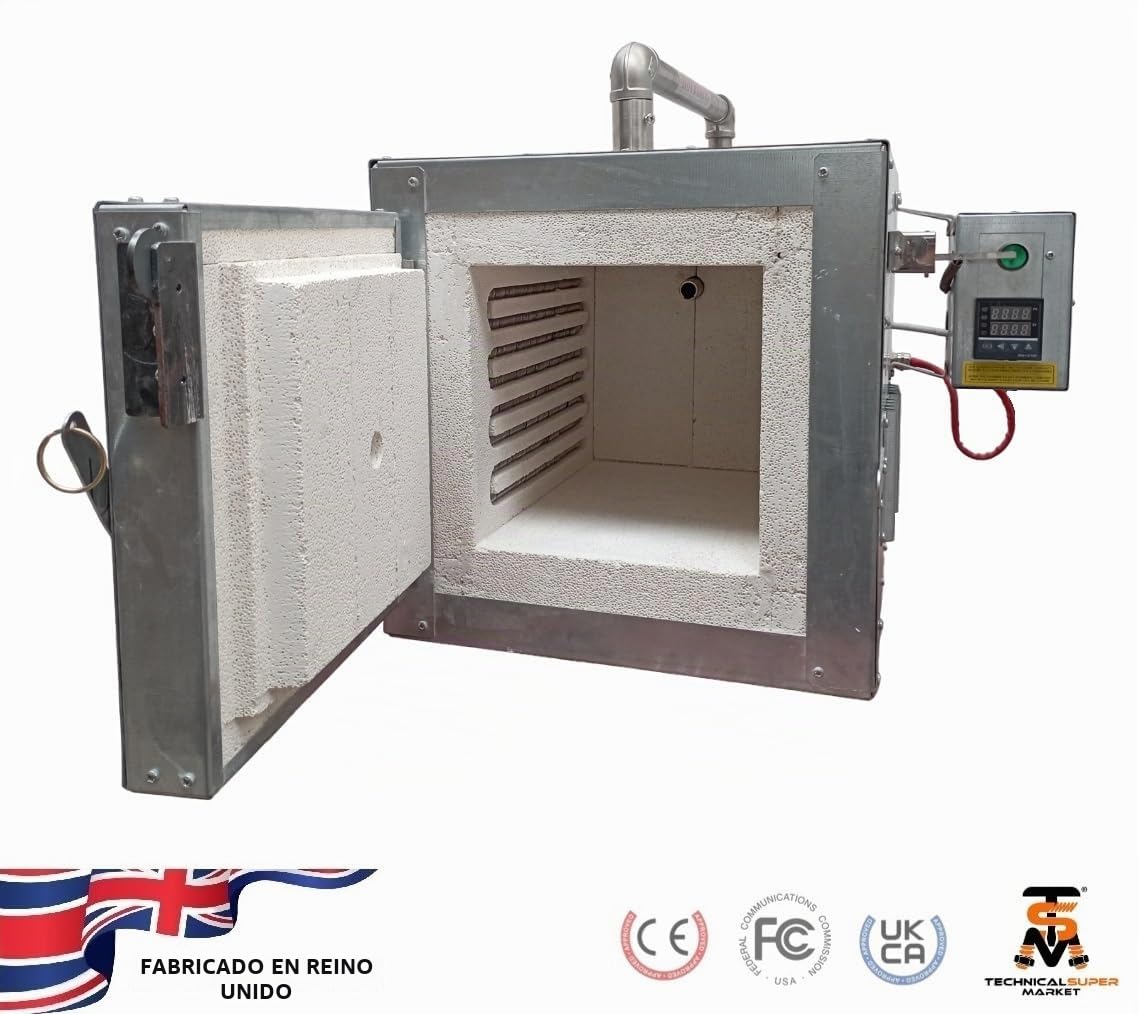 Horno eléctrico R-1300-ACS 1300°C / 2372°F con controlador programable fácil de usar y sistema de circulación de AIRE