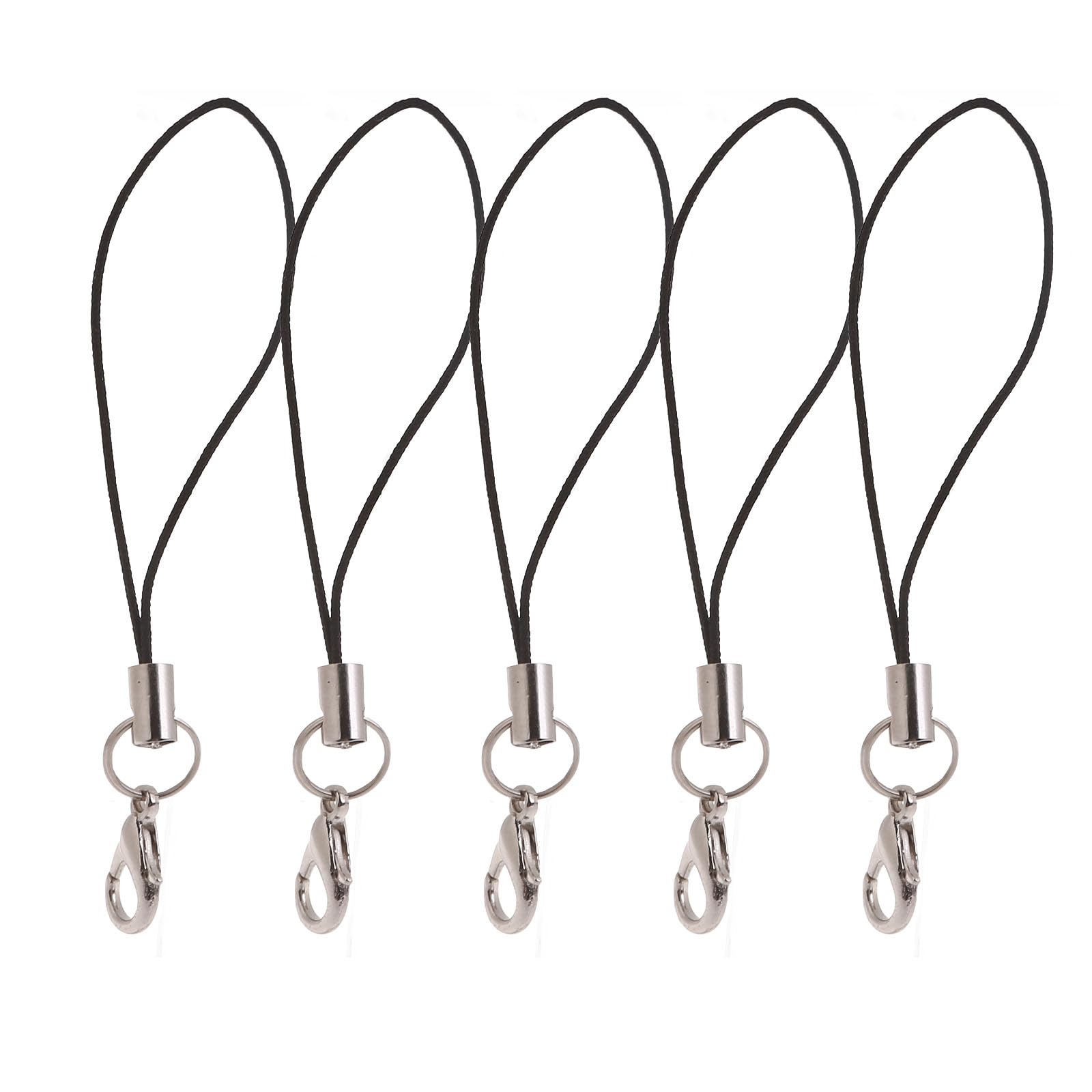 DRAGONRUN 5Pcs Anti-Lost Lanyard String Nylon Lanyard Strap with Lobster Clasp for USB MP3 Wireless Earphone