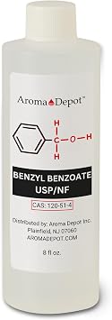 Benzyl Benzoate USP Grade Liquid 8 fl oz High Purity Multipurpose Solvent & Fragrance Fixative for DIY Cosmetic & Crafting Use