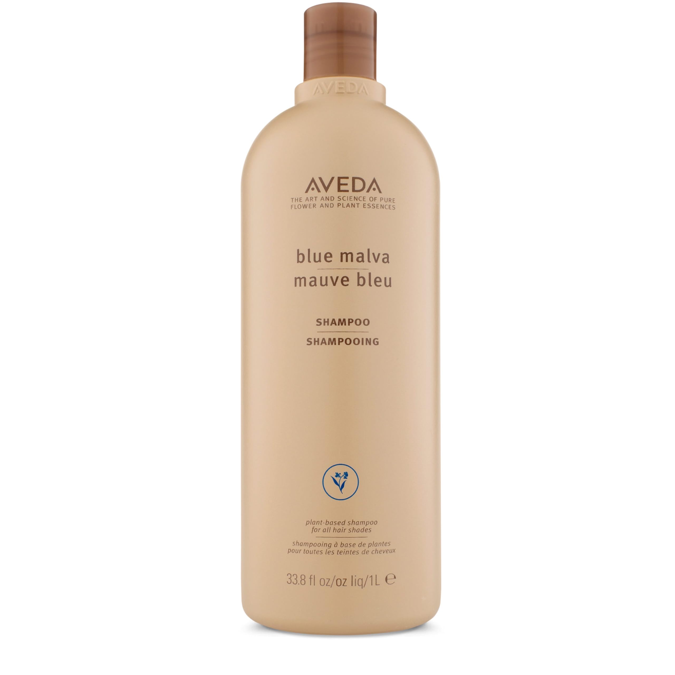 Aveda Blue Malva Shampoo | Purple Shampoo for Gray and Blonde Hair | Neutralizes Brassiness and Yellow Tones | Liter Size | 1000ml, 1000ml