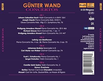Amazon.co.jp: Gunter Wand Concertos / ギュンター・ヴァント