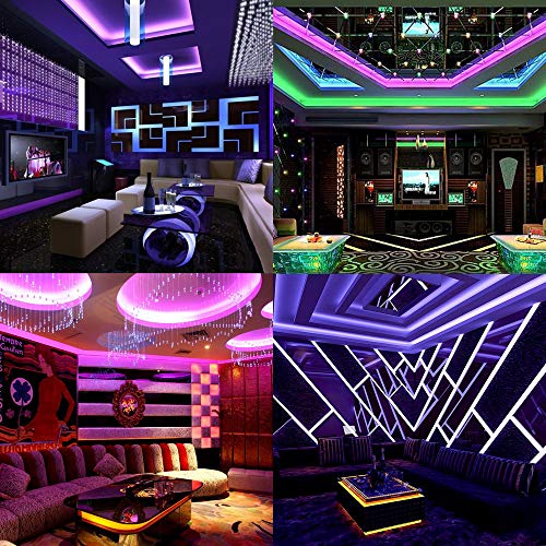 Tira de luces LED RGB 16.4ft con control remoto y fuente de poder miniatura 7