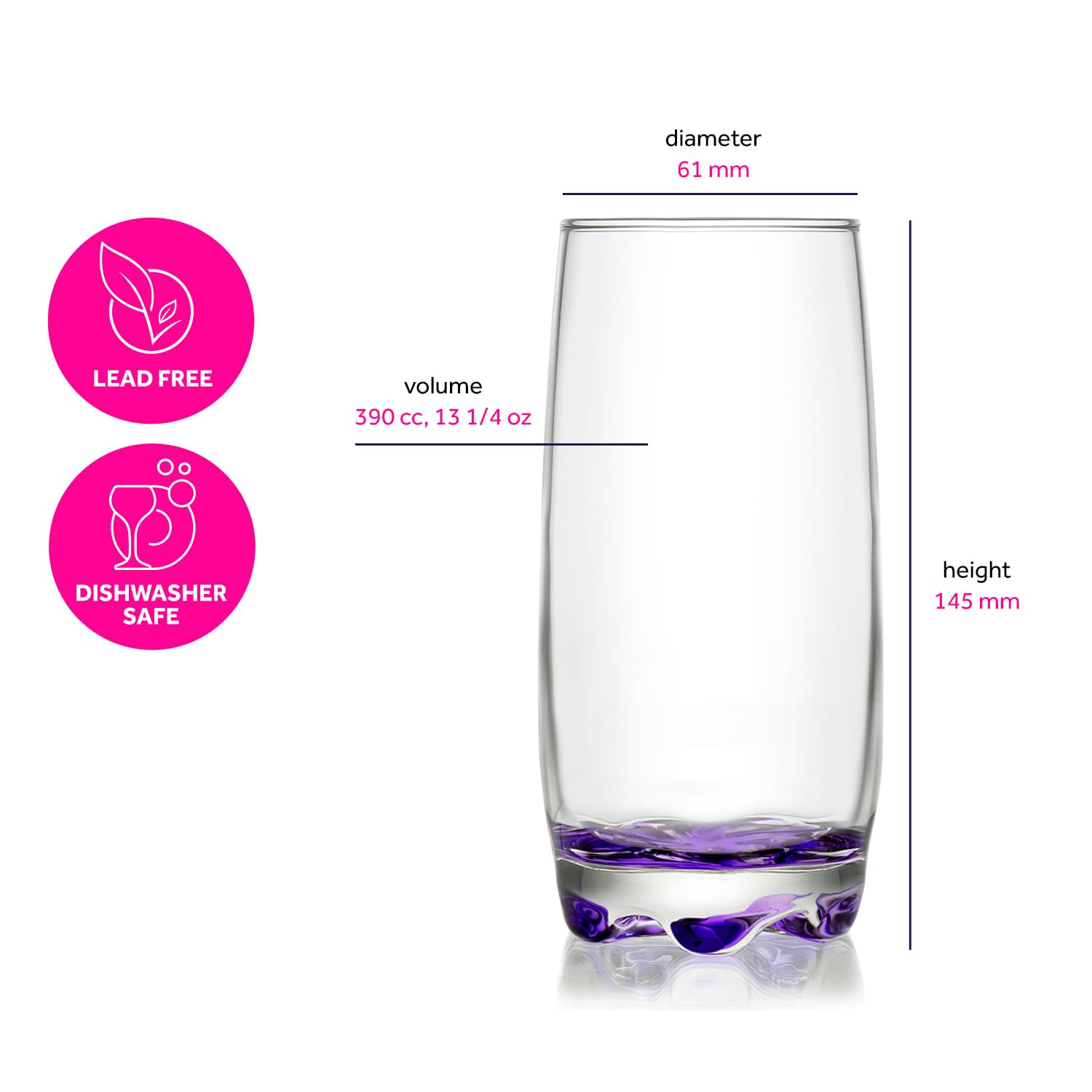 紫色クリスタルガラス フルートカップ 紫色クリスタルガラス フルートカップ