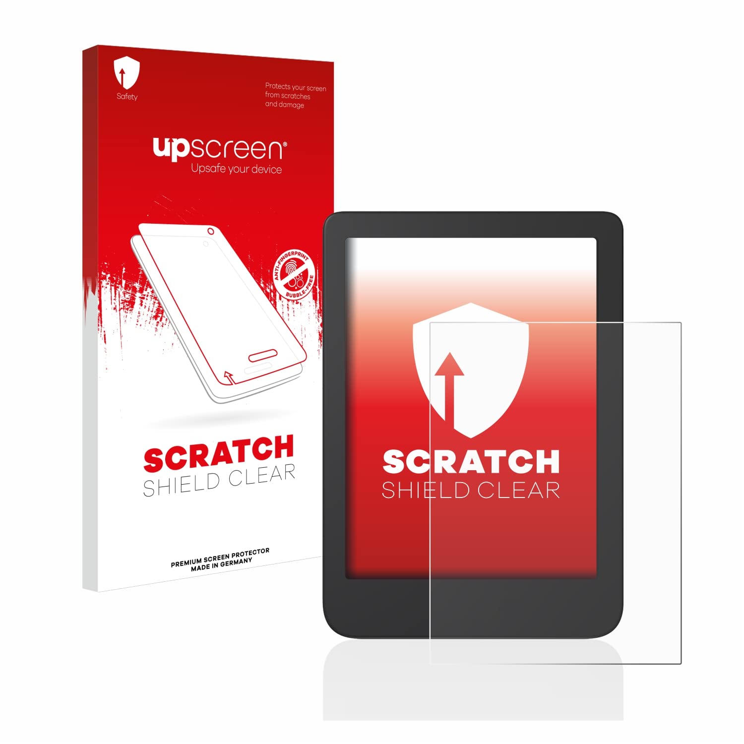 upscreen Scratch Shield Screen Protector compatible with Tolino Shine 4 - HD-Clear, Anti-Fingerprint