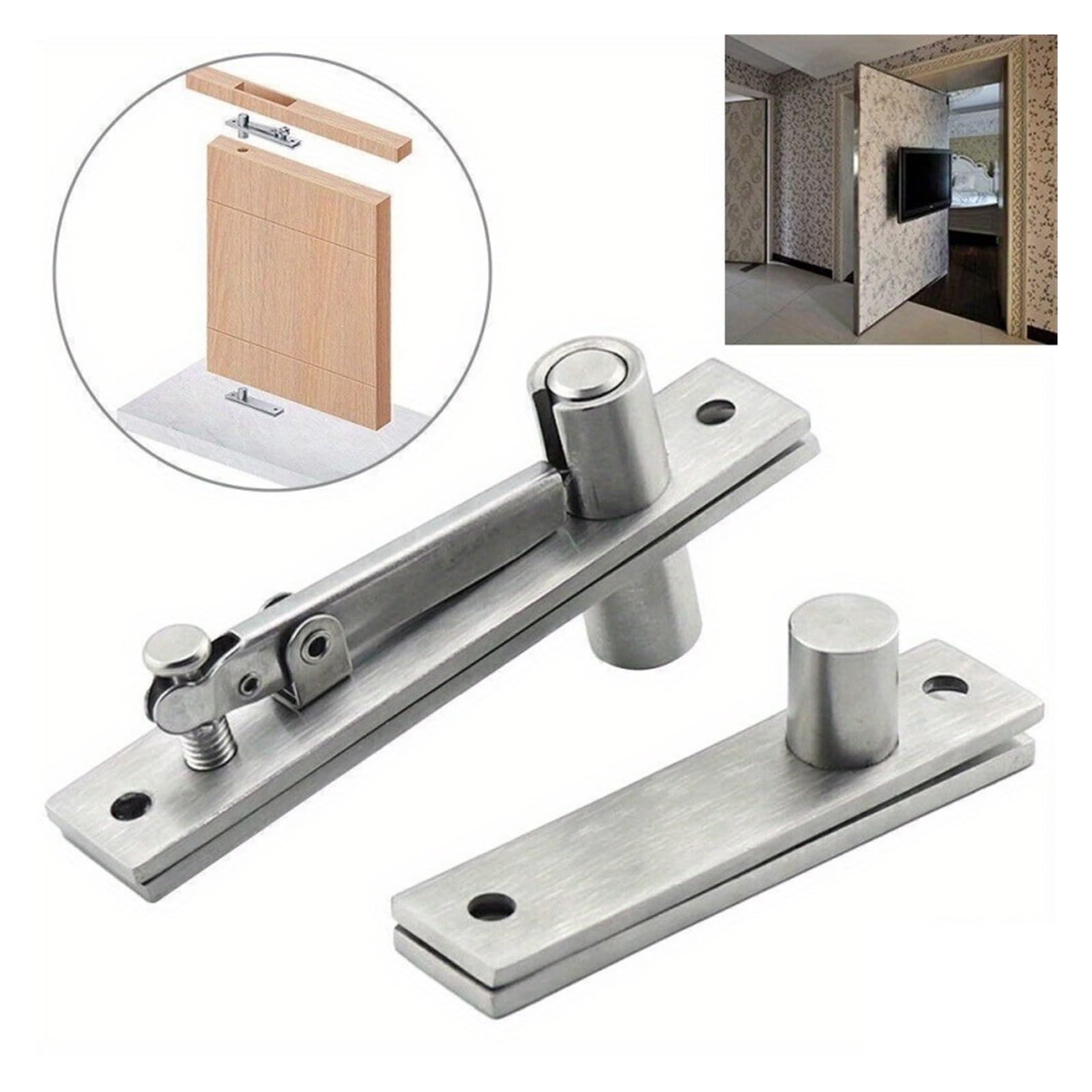 2 Sets 360° Verstecktes Drehscharnier For Tür