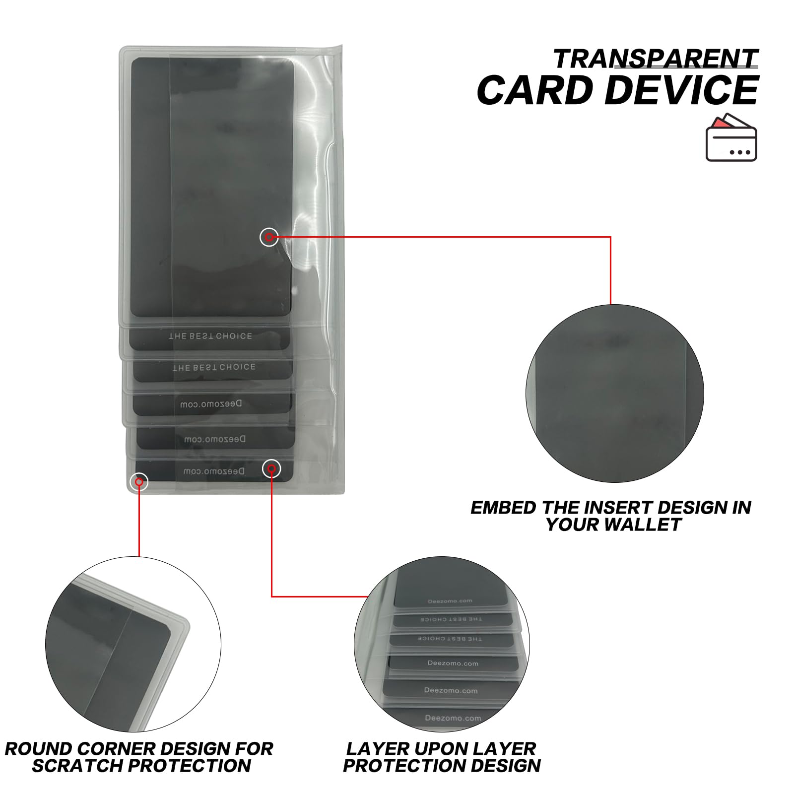 Juego de 2 carteras de plástico para tarjetas de crédito, carteras triples de vinilo para tarjetas de crédito, Borrar - CheckBook 6 Página, Checkbook 6 Página 3