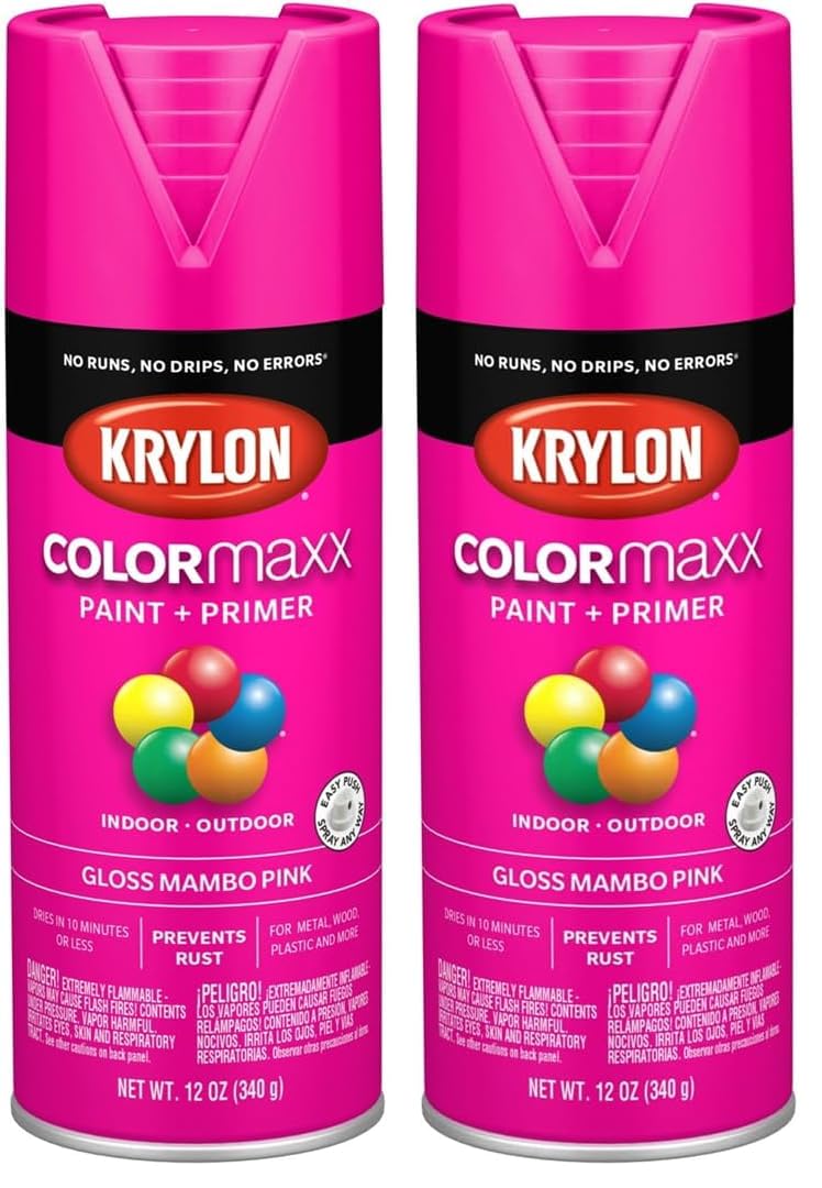 Krylon K05528007 COLORmaxx Spray Paint and Primer for Indoor