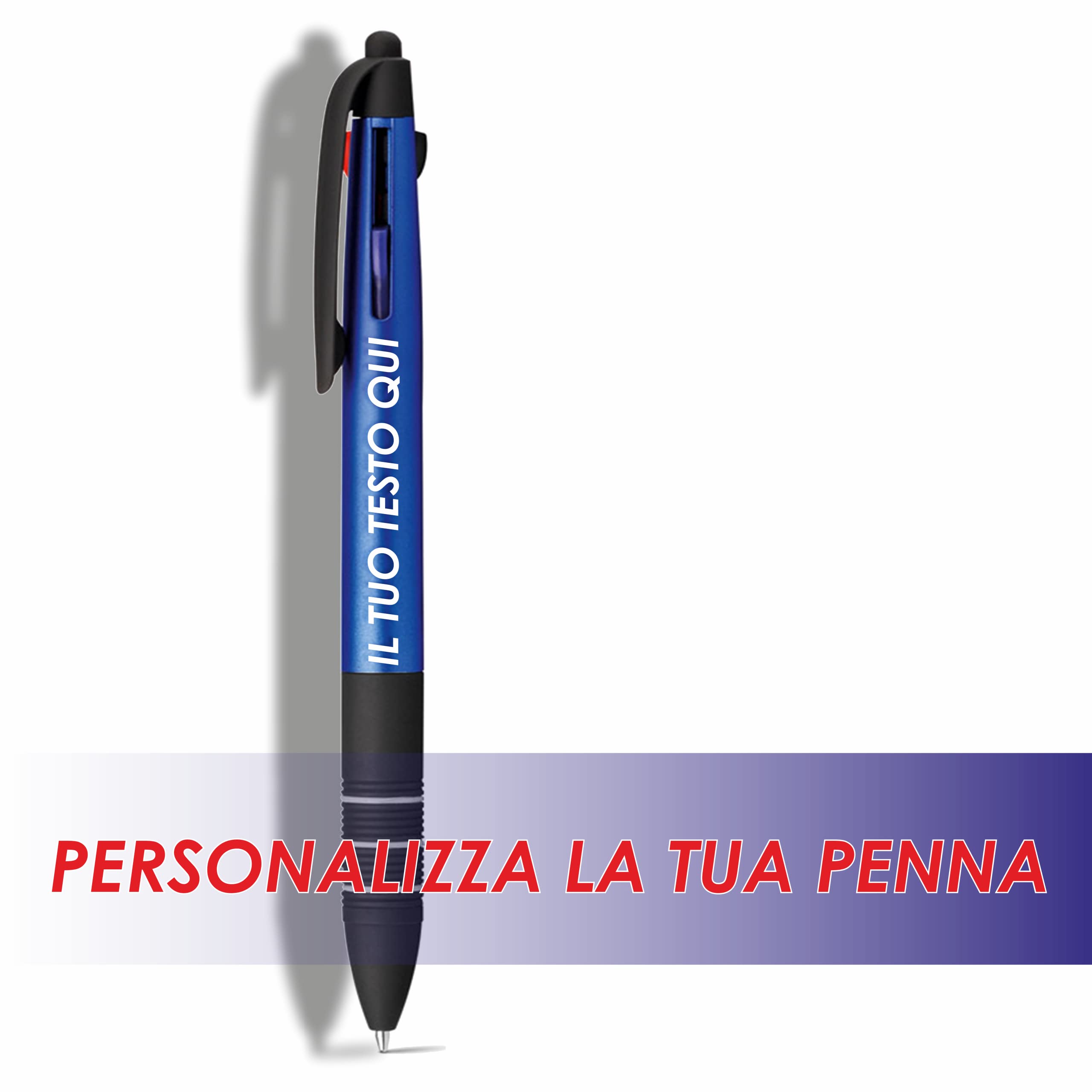 KDO3D Penna Personalizzata 3D Con Nome – Fino A 10 Caratteri, 15 Colori, Inchiostro Blu/Rosso/Verde/Nero, Made In France