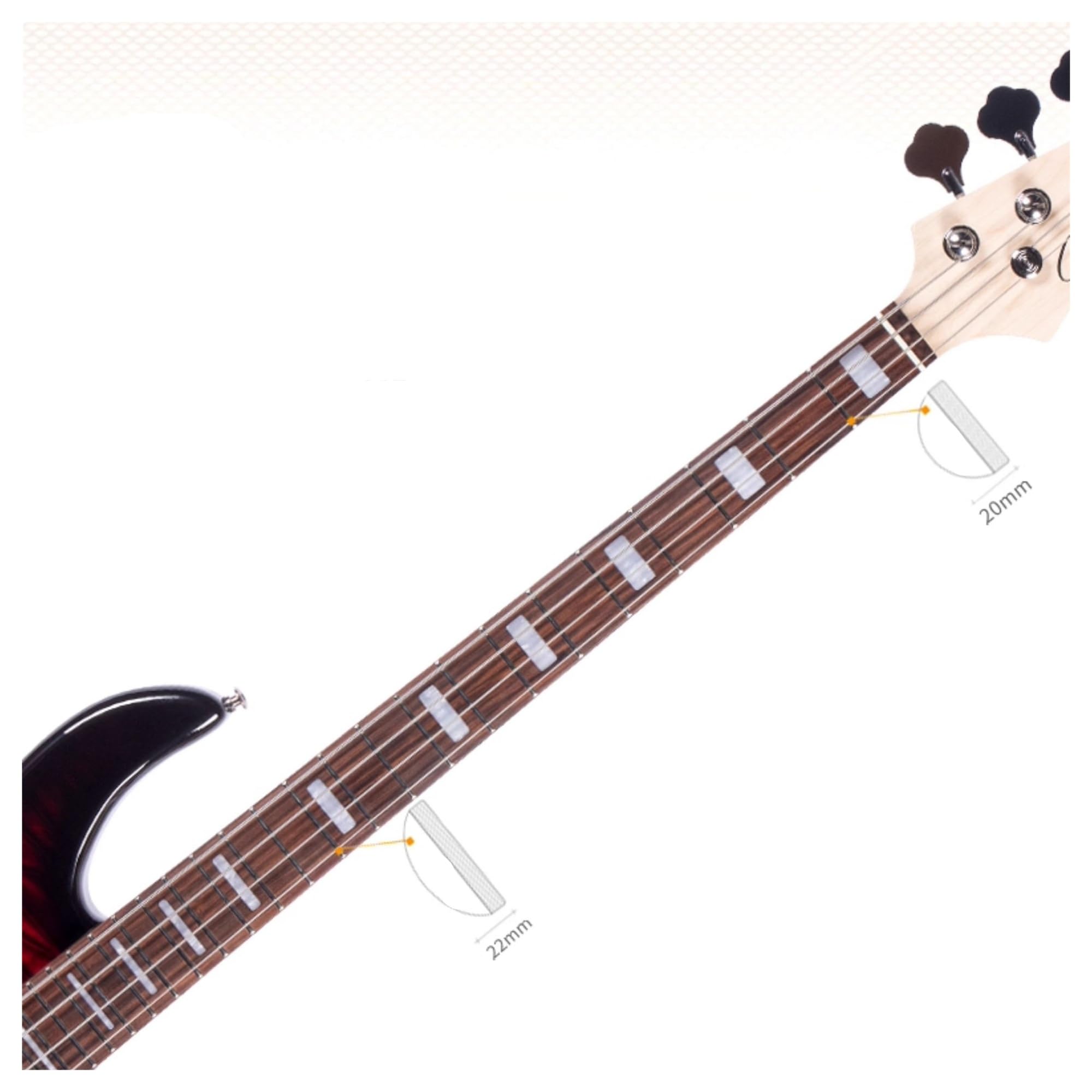 gitara elektryczna Profesjonalna gitara basowa 4 strunowa dla początkujących