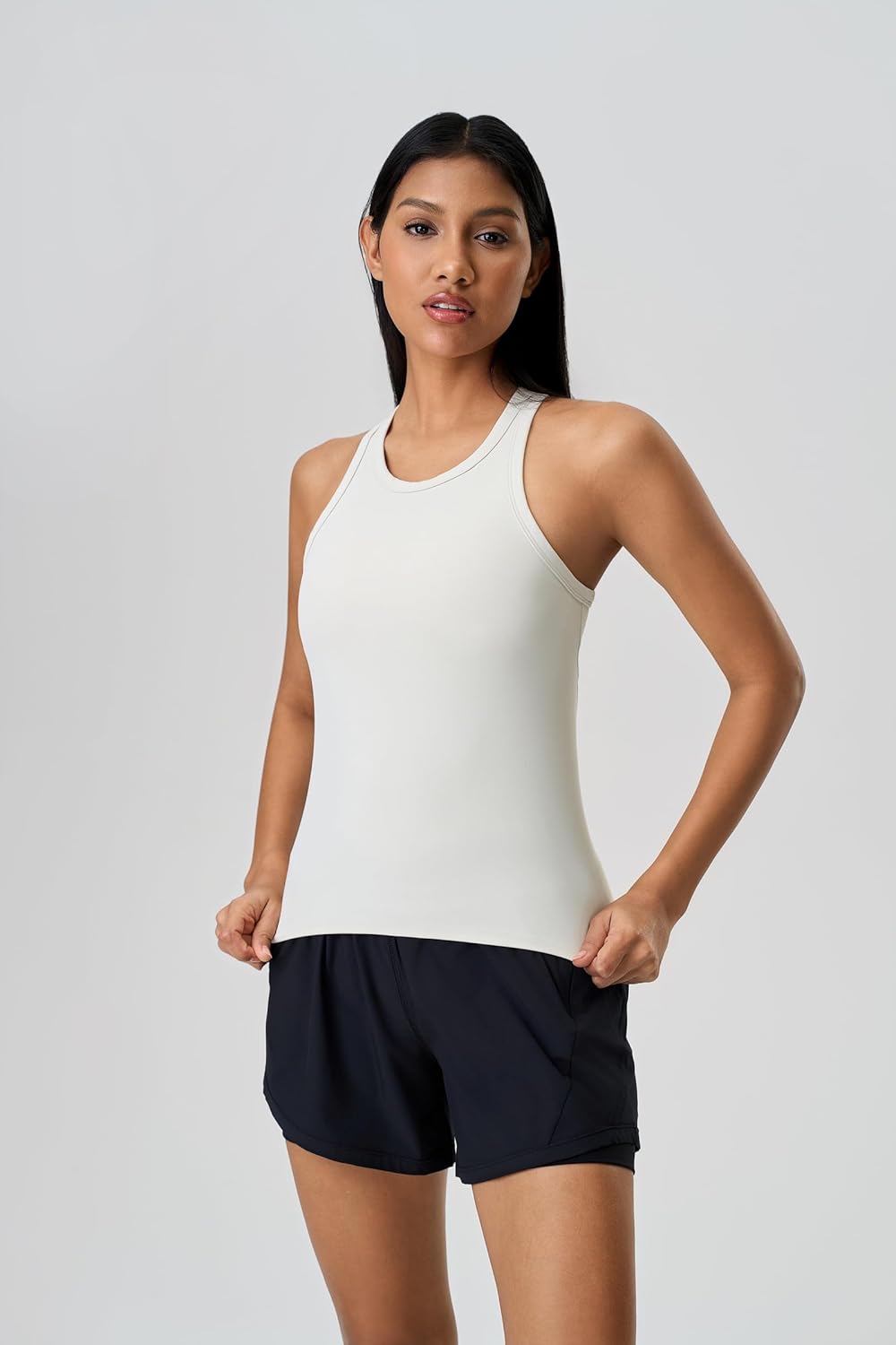altiland Workout Tank Top for Woman with Built in Bra, Racerback Athletic Yoga Running 2 in 1 Tops - Image 5