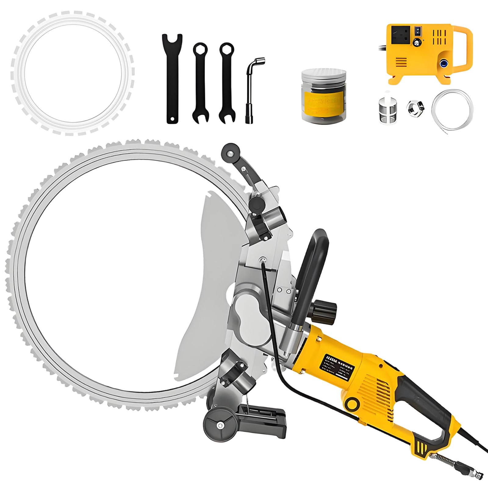 5000 W Elektrische BetonringsäGe, BüRstenloser Motor, HandgefüHrte RingsäGe FüR BetonwäNde, 11,4", 15,4", 19,3" Maximale Schnitttiefe 39cm(15.4")