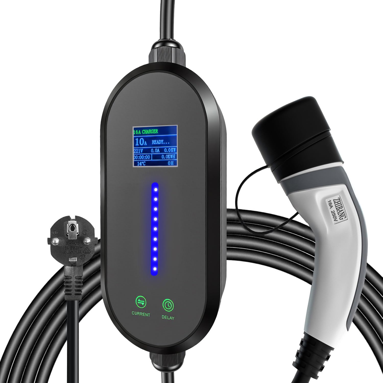ZHIBANG Typ 2 Ladekabel 7M EV Ladegerät Schuko 16A 3.6KW