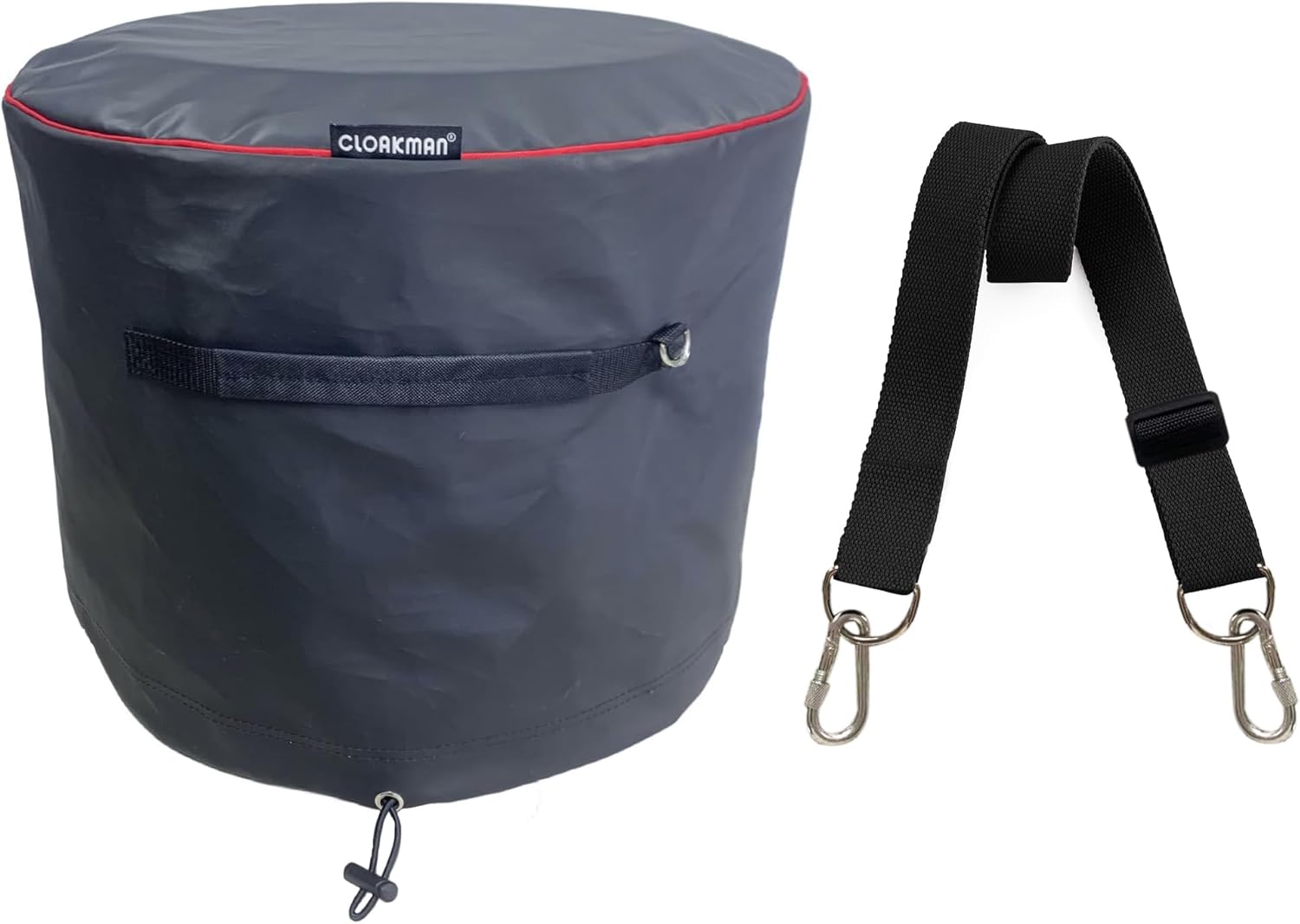 19-21 Inch Portable Bonfire Cover for Solo Stove Bonfire 1.0 & 2.0, Heavy Duty Weather-Resistant Fire Pit Cover and Accessories, Carry Cover Function with Shoulder Strap, 600D (Black)