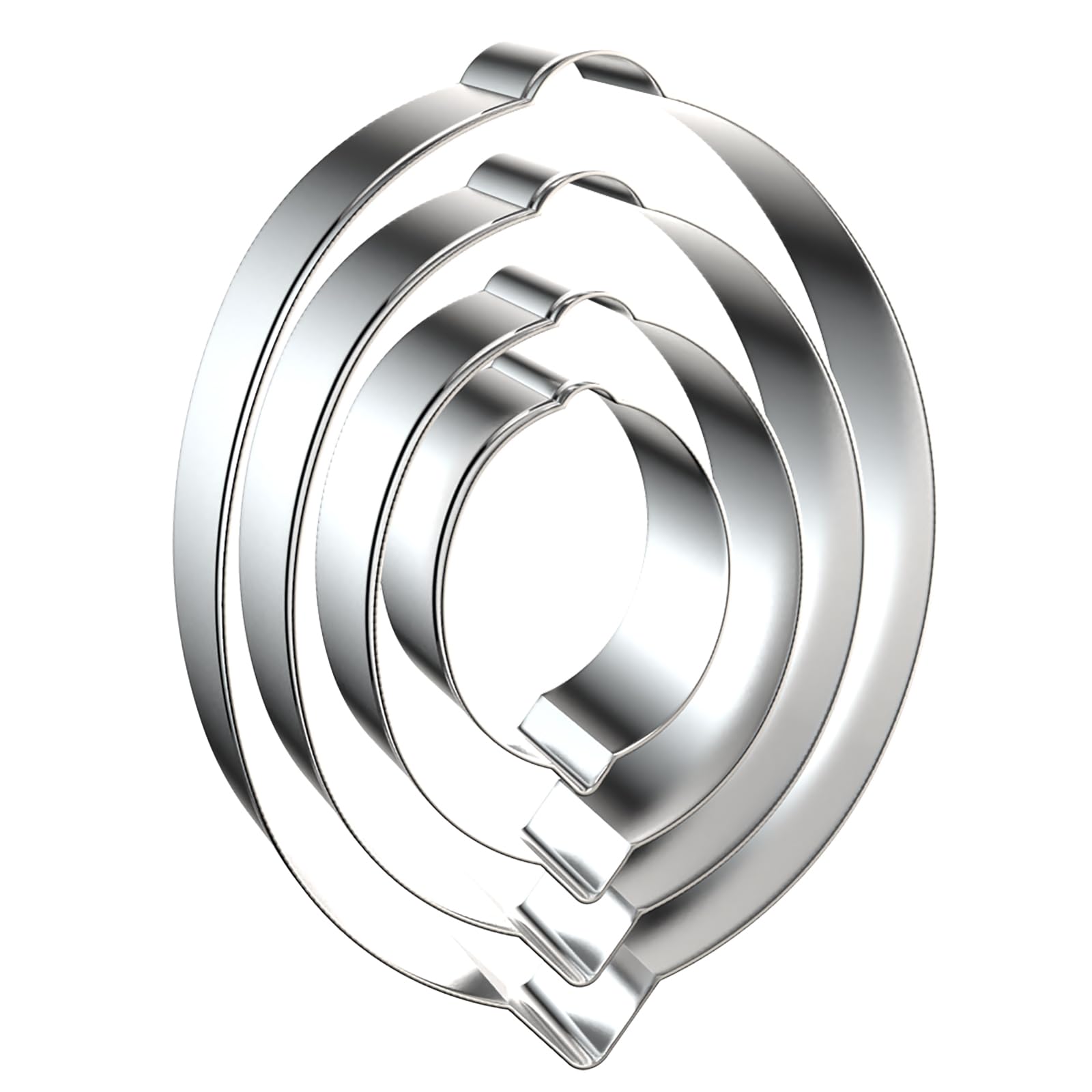 QAAQS Lemon Cookie Cutter Set - 4 Piece, Stainless Steel, Fruit Themed