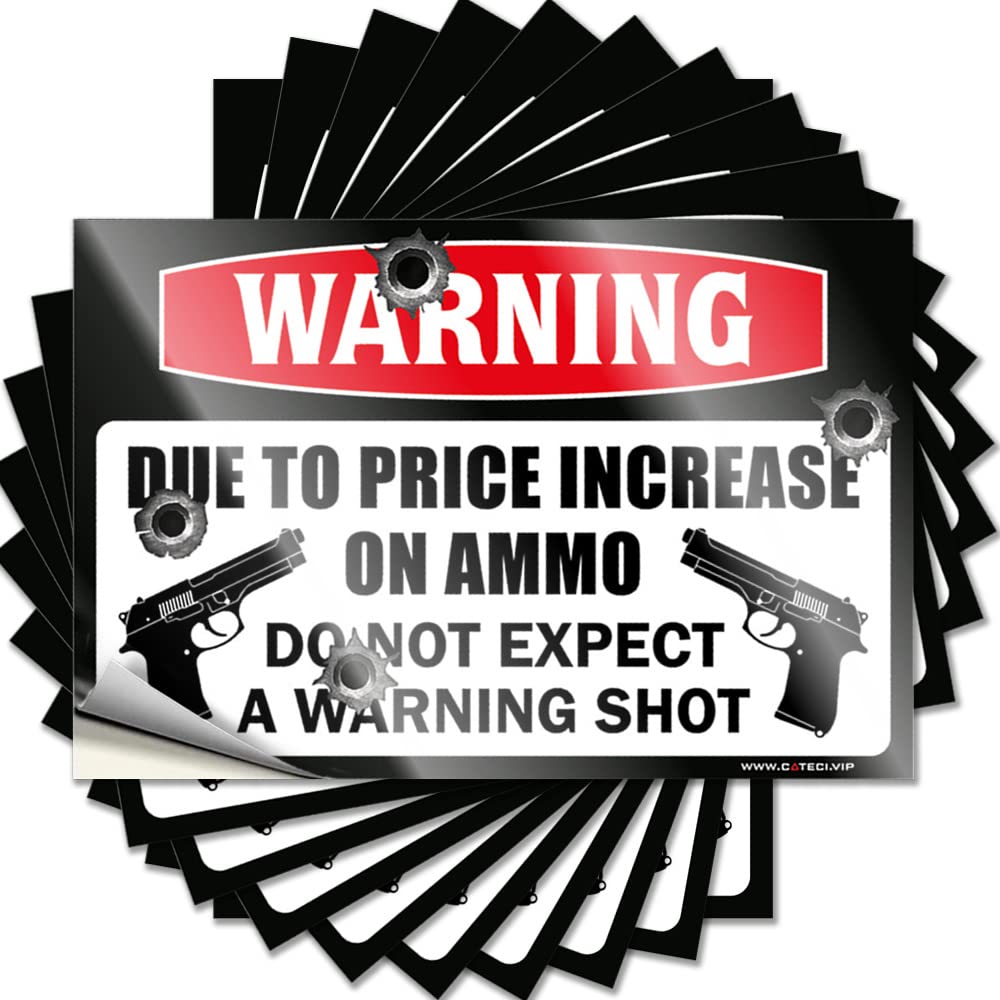 Stickers Hard Encouragement Warning Due to Price Increase of Ammo for Billiards - Western Home Decor Easy Peel Removable(12X18CM)