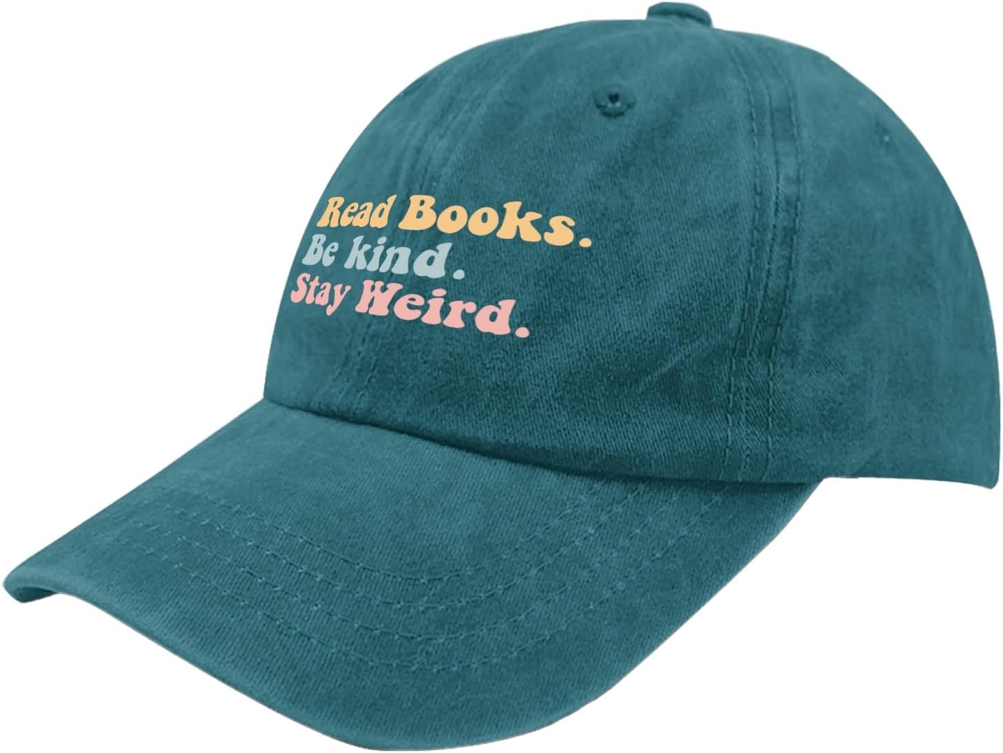 Book Lover Cap Read Books Be Kind Stay Weird Baseball Cap for Women Funny Denim Dad Hats Adjustable - Image 2