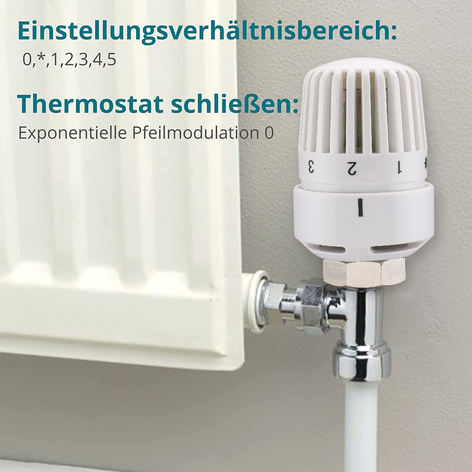 Wengart Thermostatic Radiator Head, M30x1.5, Heating System Temperature Control Head - Image 4