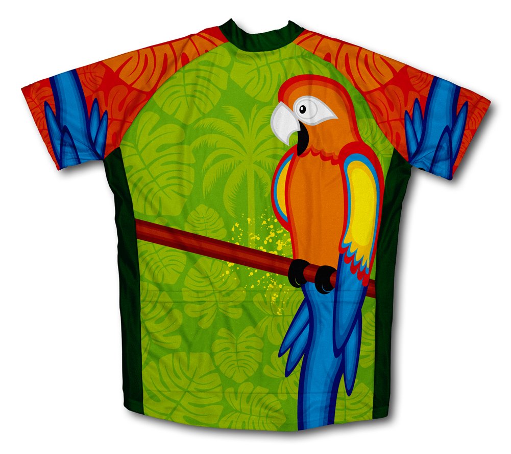 ScudoPro Parrot Paradise Short Sleeve Cycling Jersey for Men - Size 3XL Green