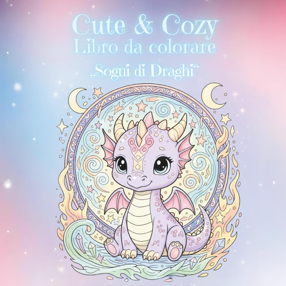 Cute & Cozy – Sogni di Draghi: Libro da colorare per bambini con piccoli draghi, castelli e tesori (Cute & Cozy - Libri da colorare)