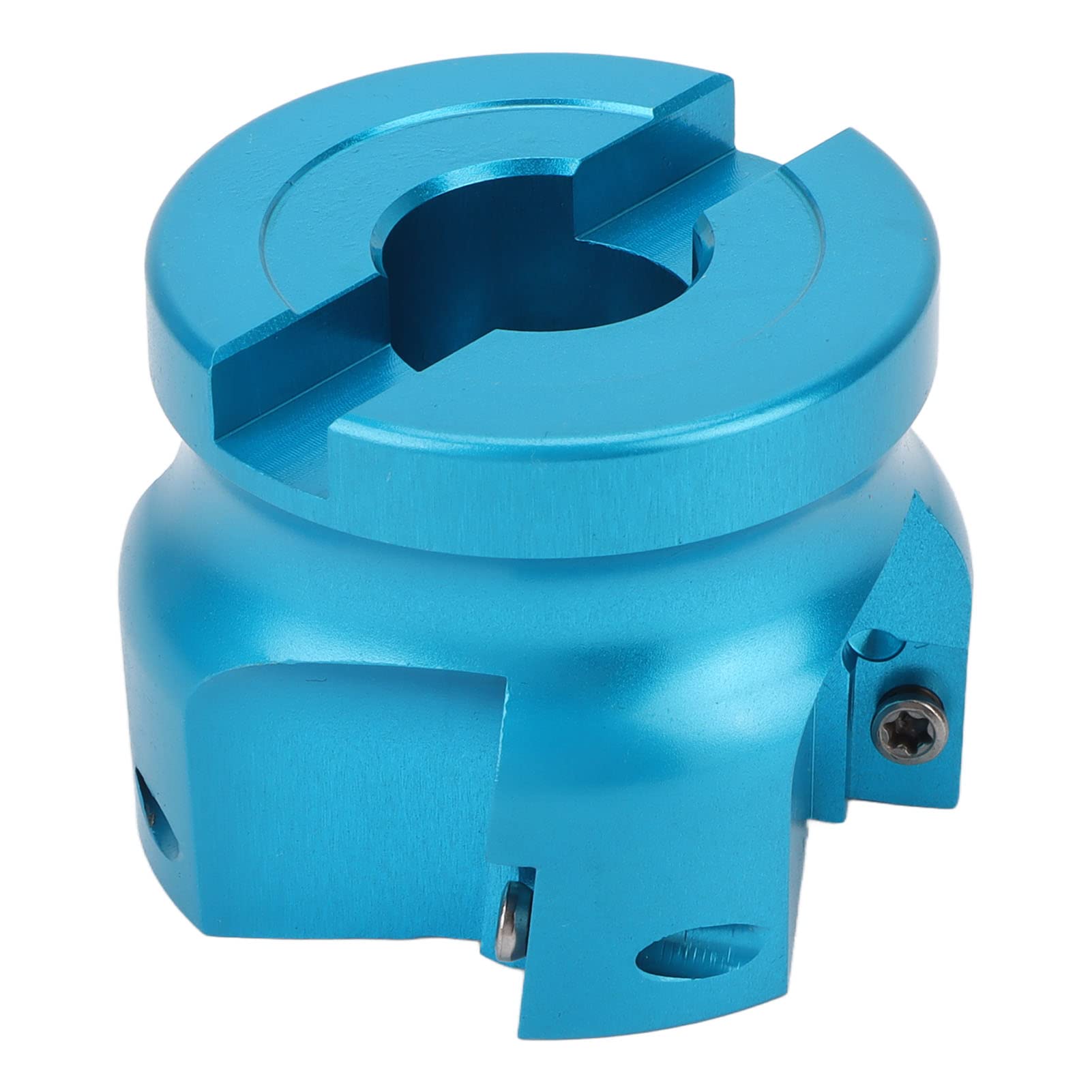 Face Mill Head, 4 Face Milling Tool, Aluminum Alloy with Coated Spiral Offset for APMT1204 Inserts for Metalworking Industry CNC, Face Mill Holders