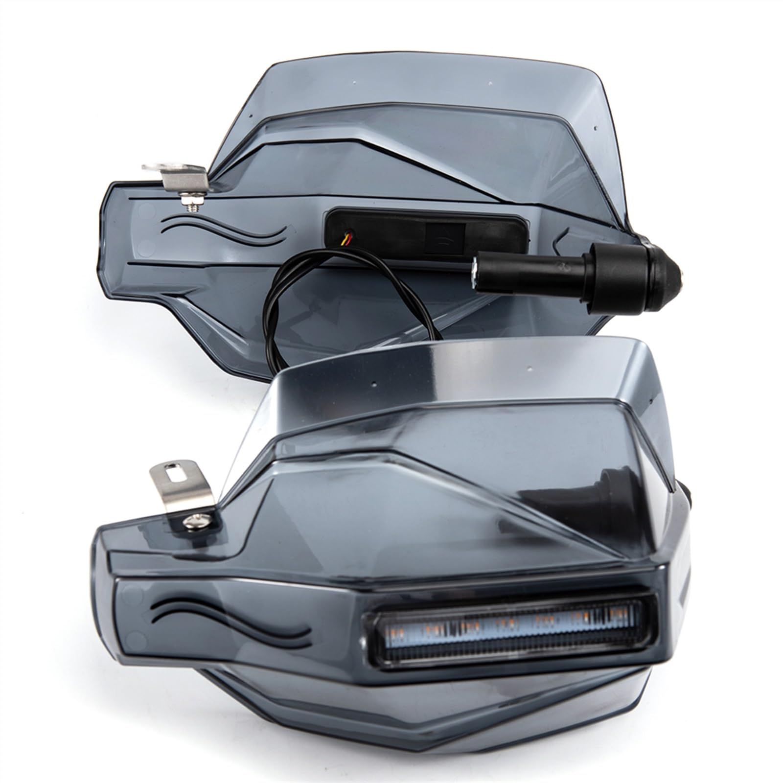 Componenti Moto Mano Guardie Dirt Bike Manubrio Per Yamaha Per SEROW 225/250 Con LED(Titanium color)