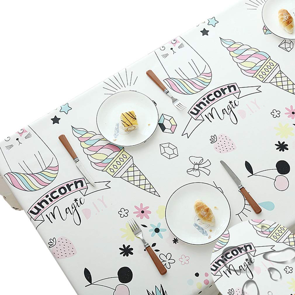 LMIM Waterproof Pvc Tablecloth Rectangular Vinyl/Plastic Wipe Clean Table Protector For Table/Desk Stain Resistant, 11 Sizes (Color : A, Size : 135x135cm)