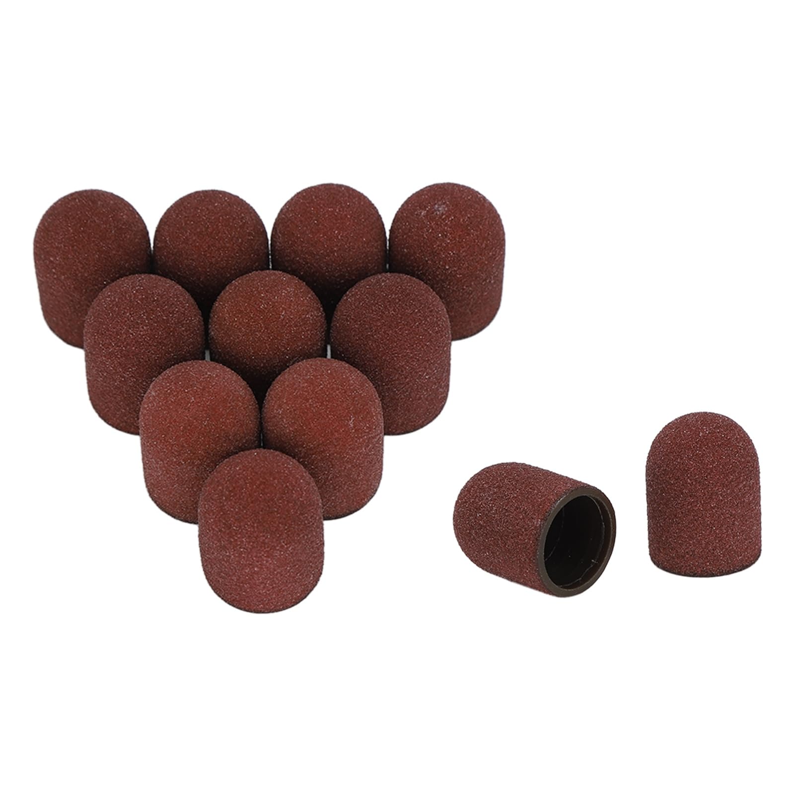 Watris Veiyi 50 sztuk nasadek szlifierskich frezarki do paznokci, 120# tulejki szlifierskie | Nasadki do frezarki do paznokci, 15 × 10 mm szlifowanie do obróbki paznokci