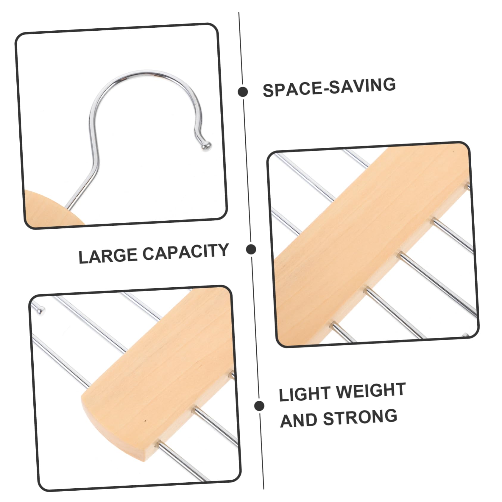 MUCKLILY Belt Rack Tie Hanger Organizer Multi-Functional and Scarf Storage Hooks for Belts Ties and Accessories Space-Saving Design for Closet Display