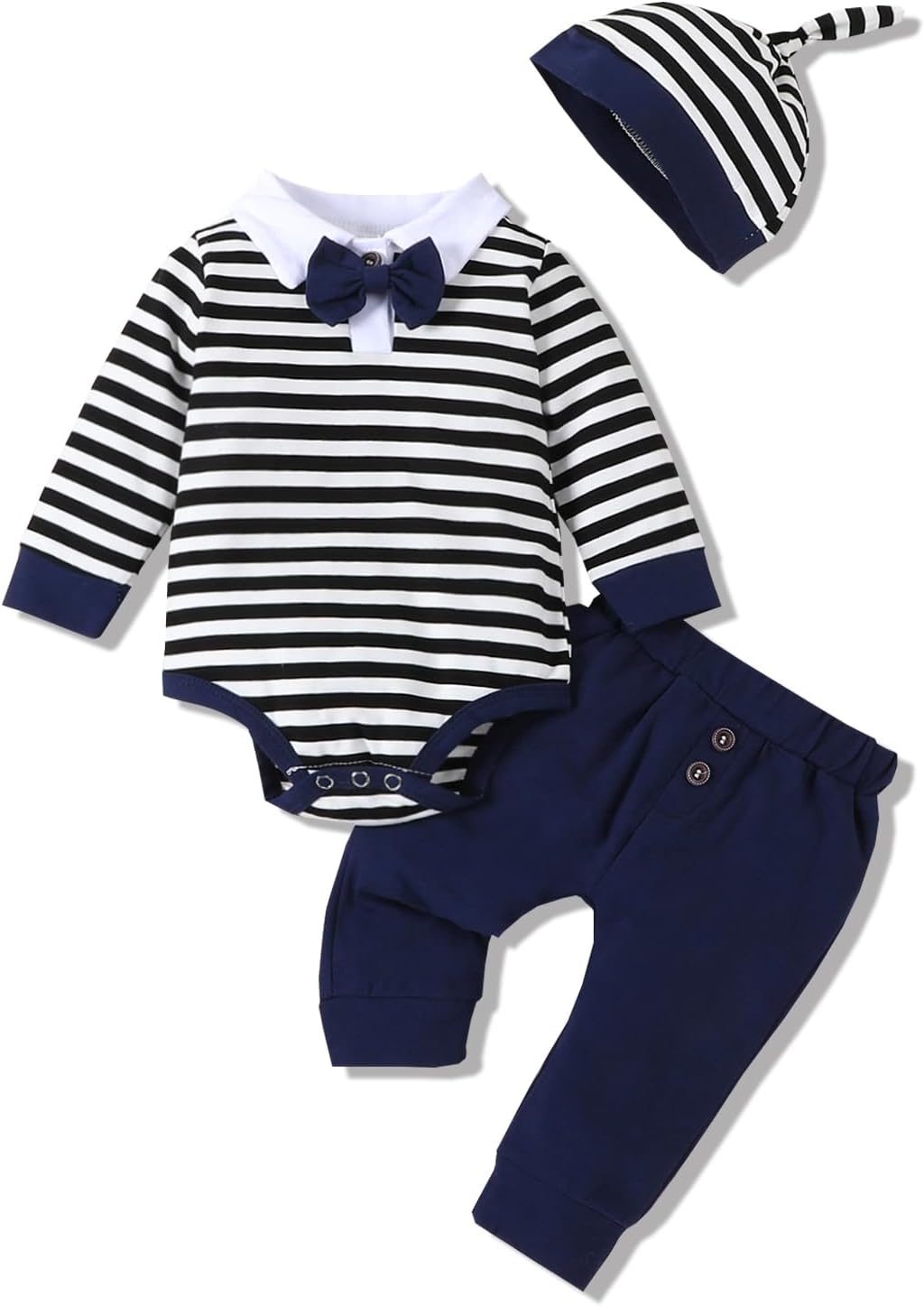 VINUOKER Preemie Newborn Baby Girls Outfits set long Sleeve Cotton Pants Sets Infant Fall Winter Clothes