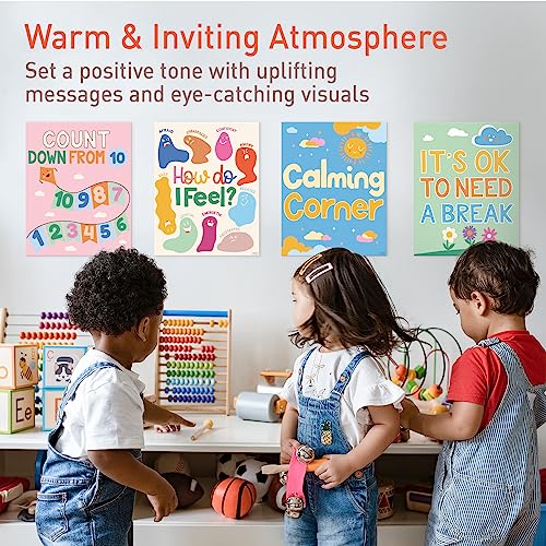 S&O Set of 10 Calming Corner Classroom Feelings Posters - Peaceful Section Poster - Soothing Space Items for Children- Calm Down Room Supplies - Emotion Charts - Relaxing Study Room Decor for Kids - 10PC - Image 7