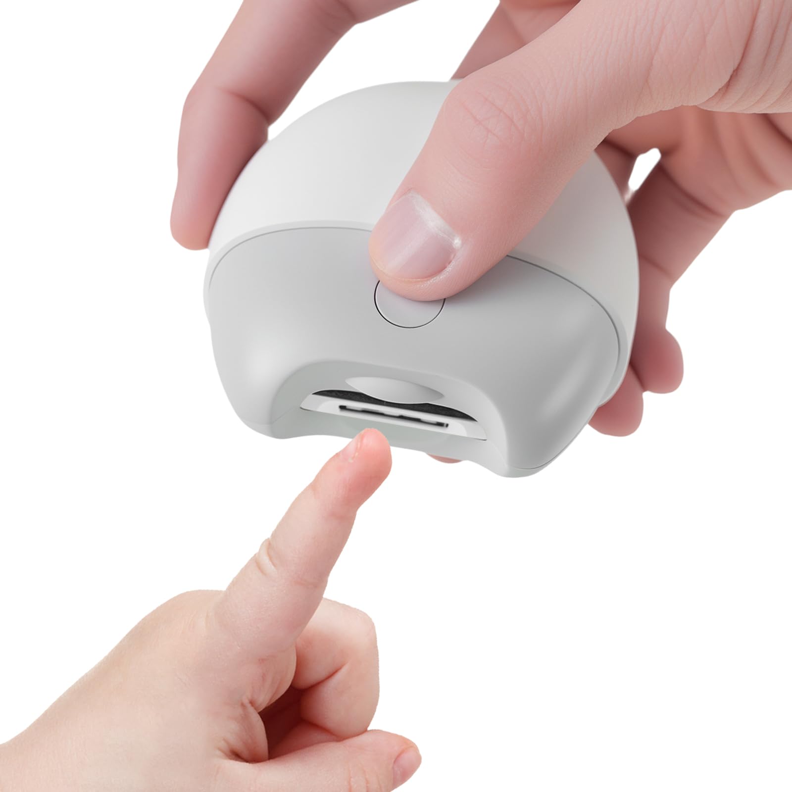 Electric Nail Clipper with USB Charging, Nail Chip Storage Electric Nail Trimmer, 2 Speed Levels for Babies, Seniors and Adults (White)
