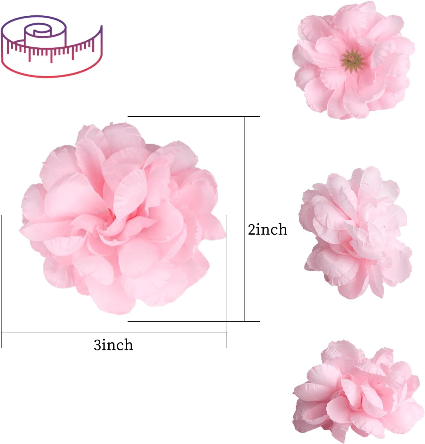 Floating Flowers for Floating Candle Centerpieces, 12pcs Faux Flower Head for Wedding Centerpieces (Pink) - Image 7