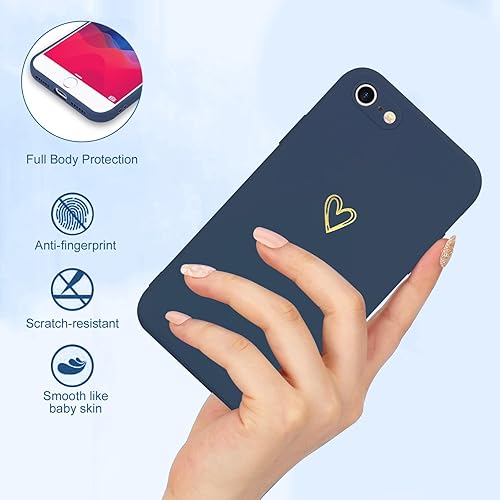 Miniatura 9 de Funda para iPhone SE 20222020, iPhone 8 iPhone 7 para mujeres y niñas, suave y sedosa, funda protectora de silicona a prueba de golpes con bonito