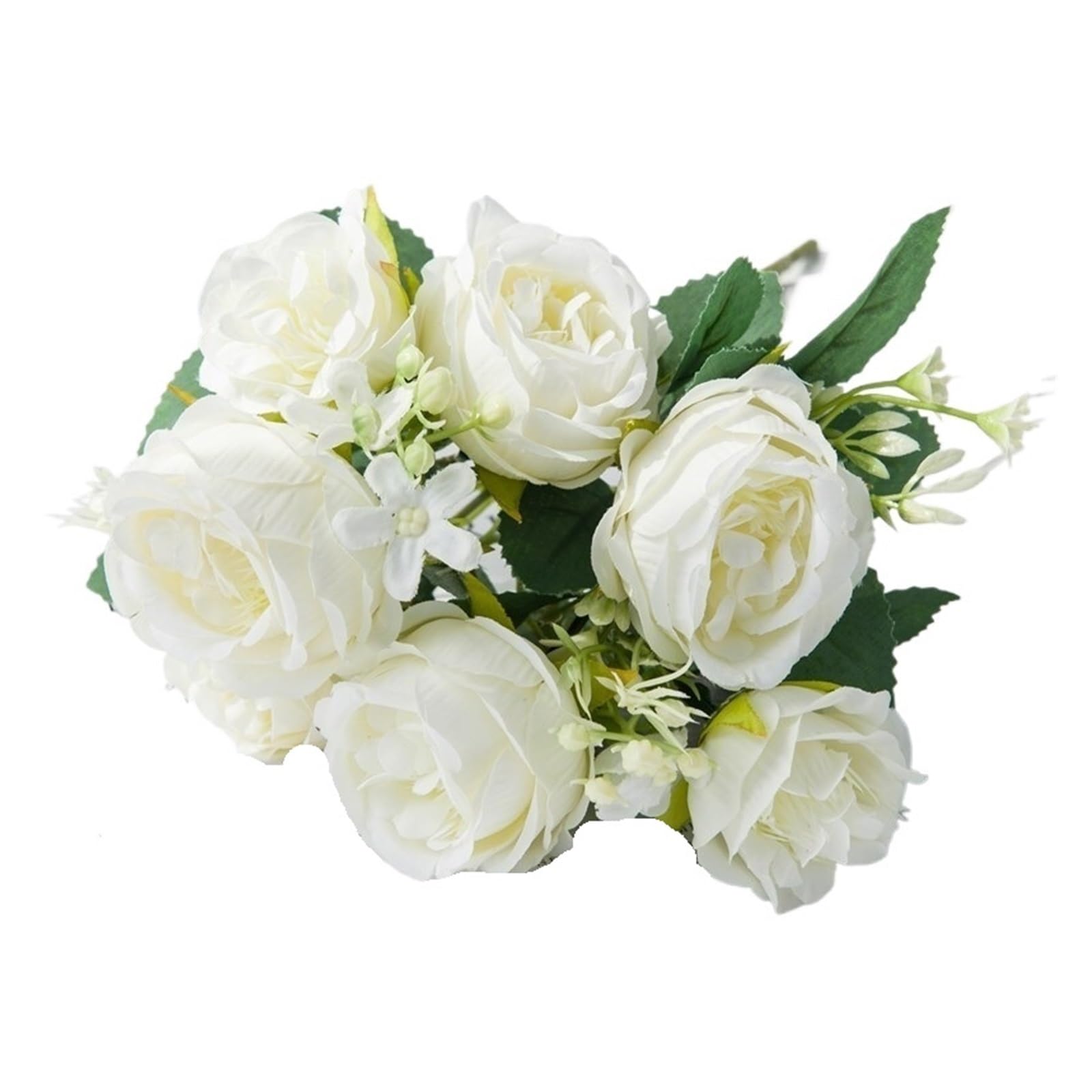 Ramo de peonías y rosas de seda para decoración del hogar y arreglos florales LXURY