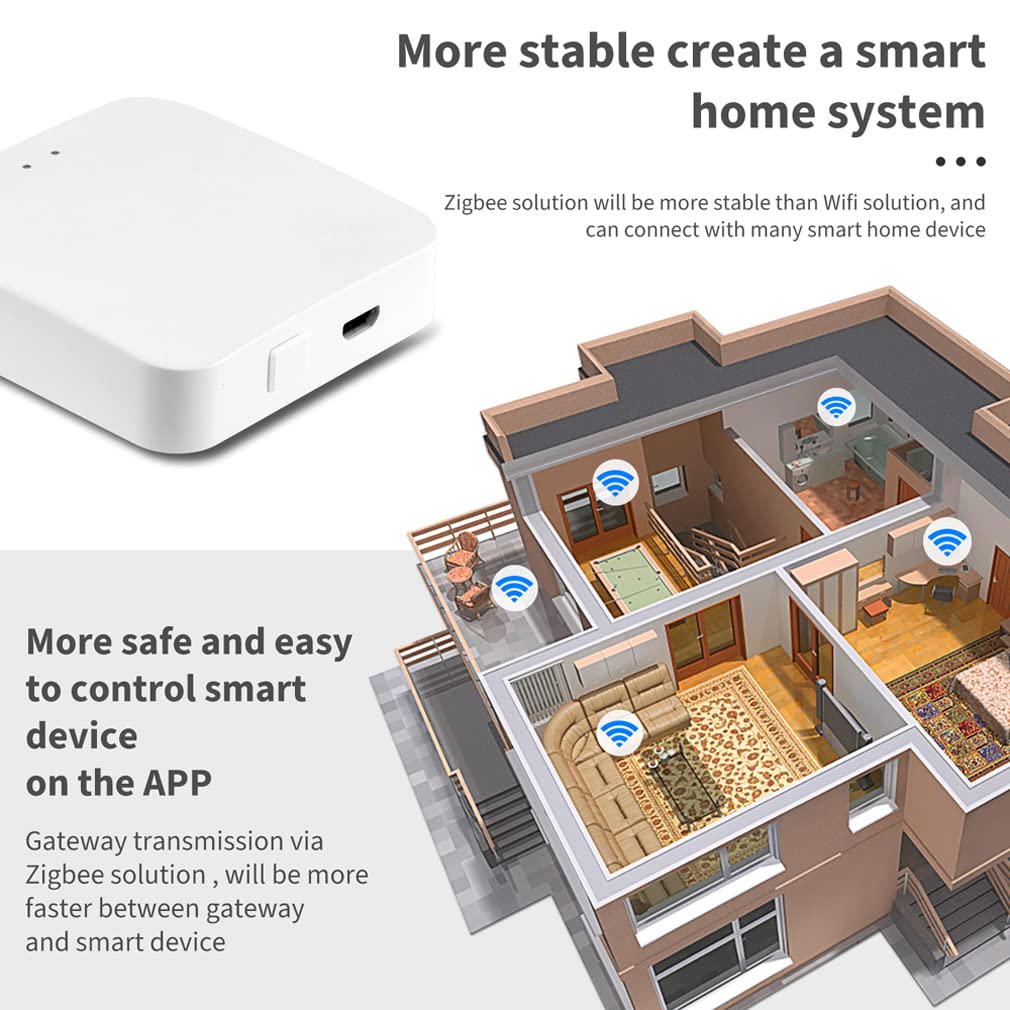 XRC TECH Tuya ZigBee Smart Gateway Hub sans fil Smart Life Application de contrôle vocal fonctionne avec Alexa Google Home Assistant Smart Home Bridge.