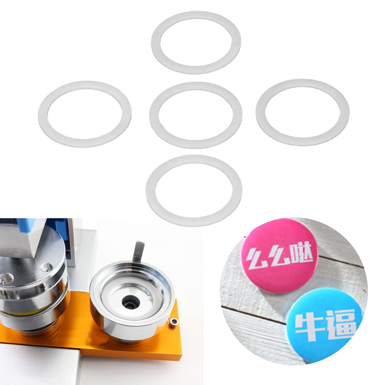 15 Pcs Silicone O Ring 58MM Button Maker Badge Machine Gasket Moldes O Rings Badge Maker Accessories Easy to Replace - Image 3