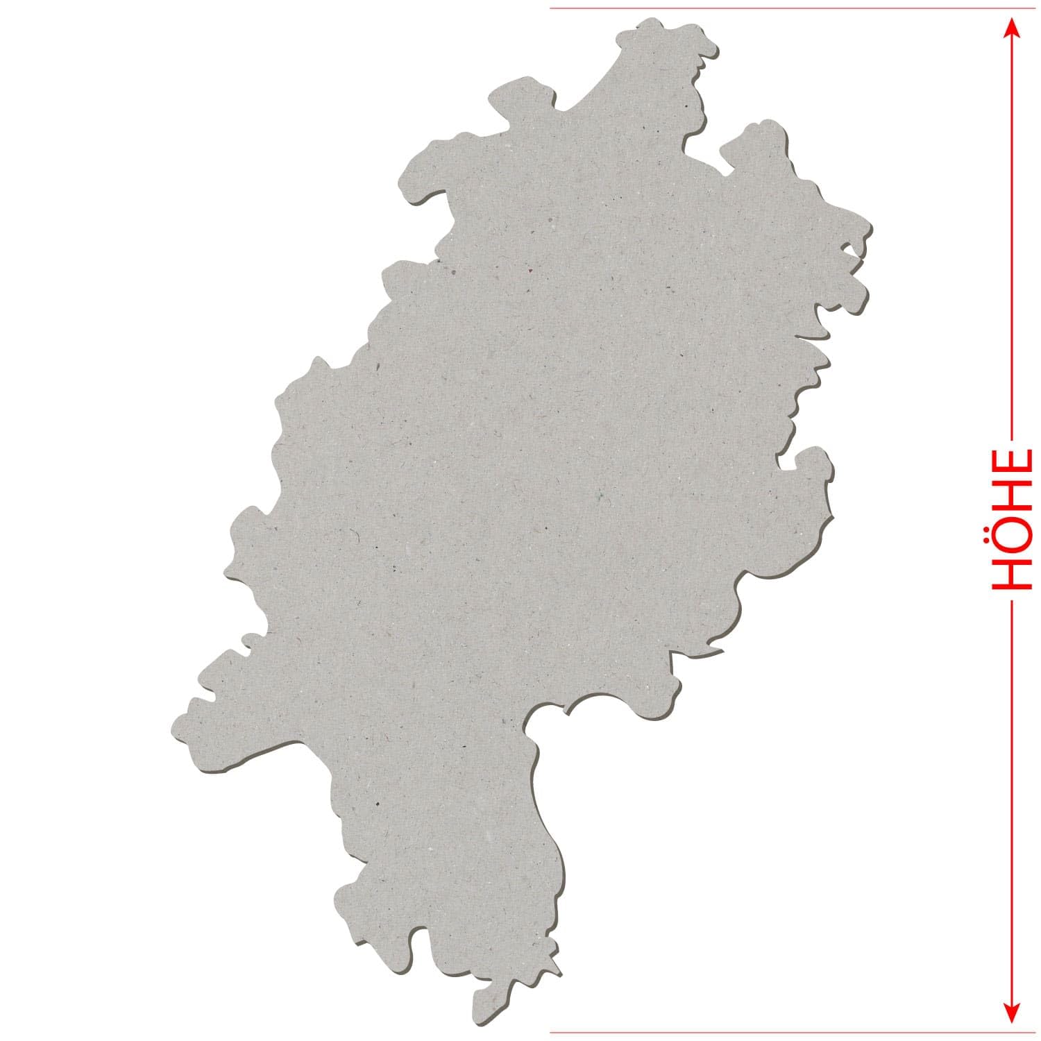 Pappe Zuschnitt Hessen - Größe 5-50cm, einzeln oder im Pack mit 10, 25, 50 und 100 Stück erhältlich. Zum Basteln und Bemalen., Pack mit:25 Stück, Höhe:37cm hoch