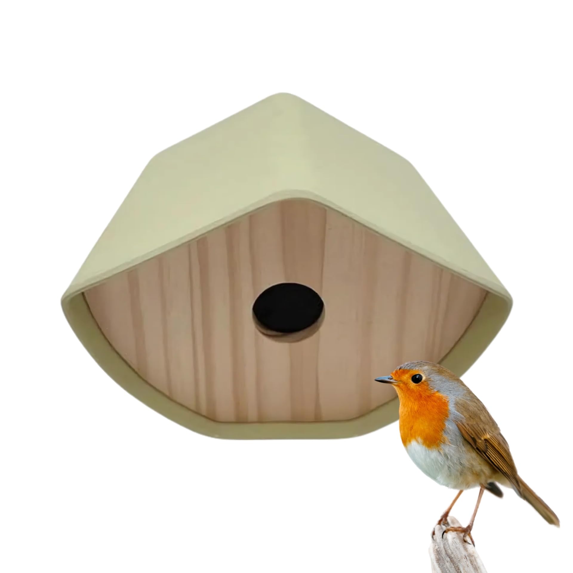 Seaside No.64 - Vogelhaus/Nistkasten für kleine Singvögel wie Meisen, Sperling und Fink - Indoor als Dekoration & Outdoor als Nistplatz in vielen verschiedenen Farbkombis (Bambus Lime)