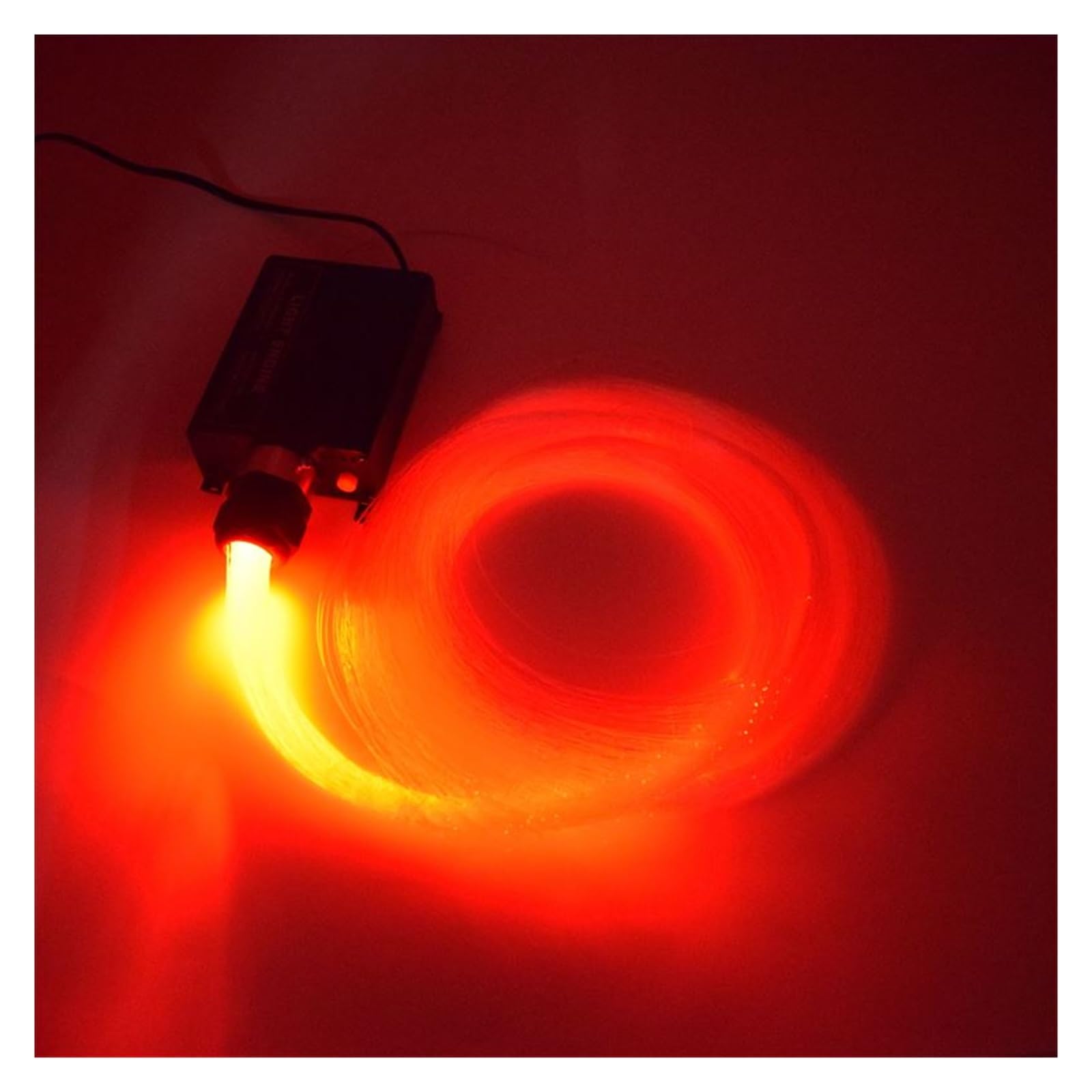 16W RGB LED Light Engine 24key Luz de fibra óptica remota con cable PMMA for decoración techo,Durable(300PCS X 0.5mm X 4m)