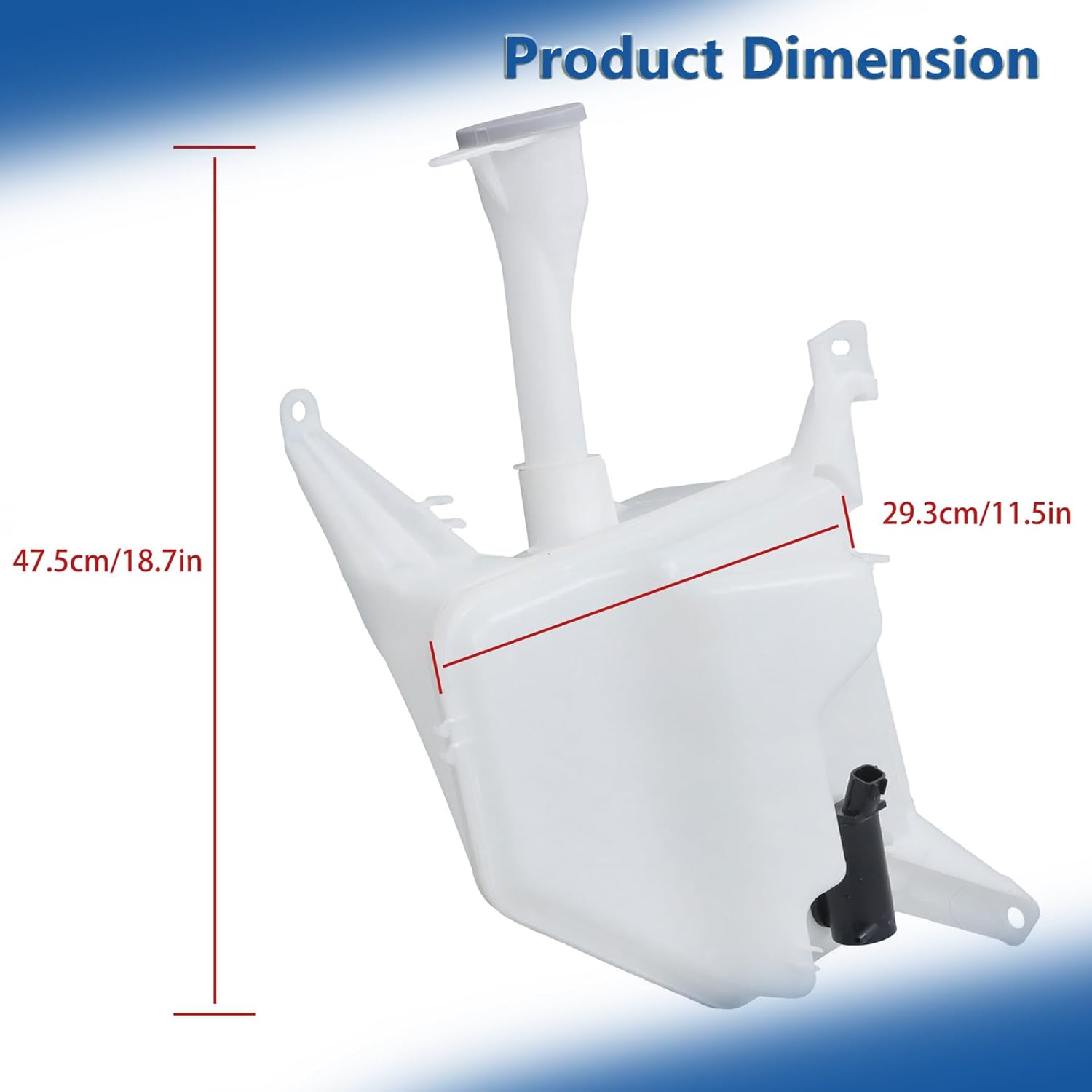 Silscvtt White Windshield Washer Fluid Reservoir Tank Replacement for Sentra 2020-2024 28910-6LB0A