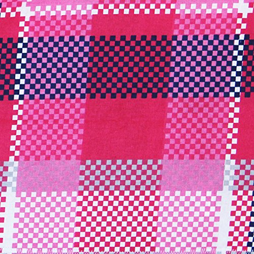 Image of Story@Home Checks Print 100% Cotton Magic Collection Bedsheet for Double Beds with 2 Pillow Covers, Pink कपास डबल बेडशीट