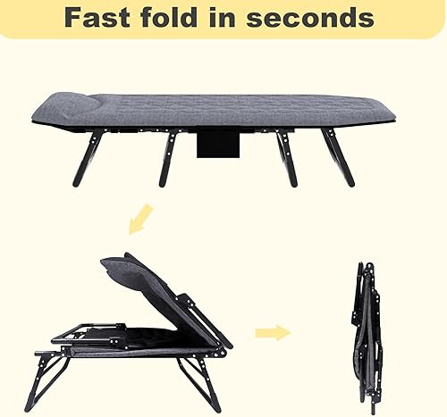 Vista 6 de Suteck Folding Camping Cot, All-in-One Portable Outdoor Cot Heavy Duty Sleeping Bed for Adults Camp Bed Cots Build in Pilllow Mattress for Home