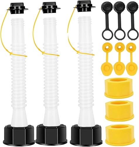 Kit de repuesto para boquilla de gasolina con boquilla de vertido flexible, tapas de cuello de rosca gruesa y fina, compatible con Midwest Gott