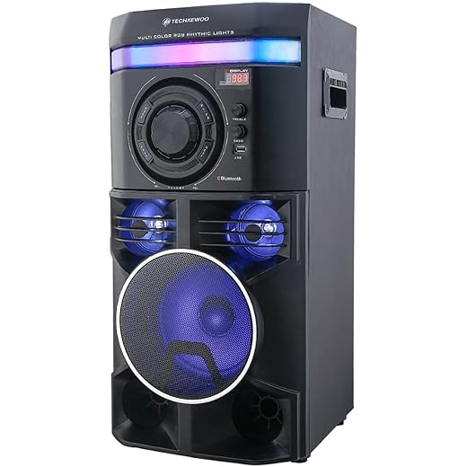 TECHXEWOO The Musical Powerhouse 200 Watts Powerfull Tower Party Speaker with Disco Party Lights, Bluetooth,USB,Digital Fm,Mic Port,Inbuilt Karaoke and Wide connectivity Options via Aux in.?�