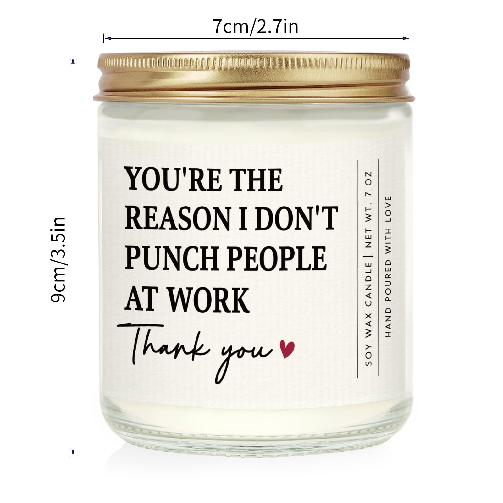 Gifts for Coworker, Work Bestie, Boss Lady Gifts for Women, Funny Birthday Retirement Farewell Appreciation Presnets for Coworker, Boss, Employee - Handmade Lavender Scented Candle 7oz